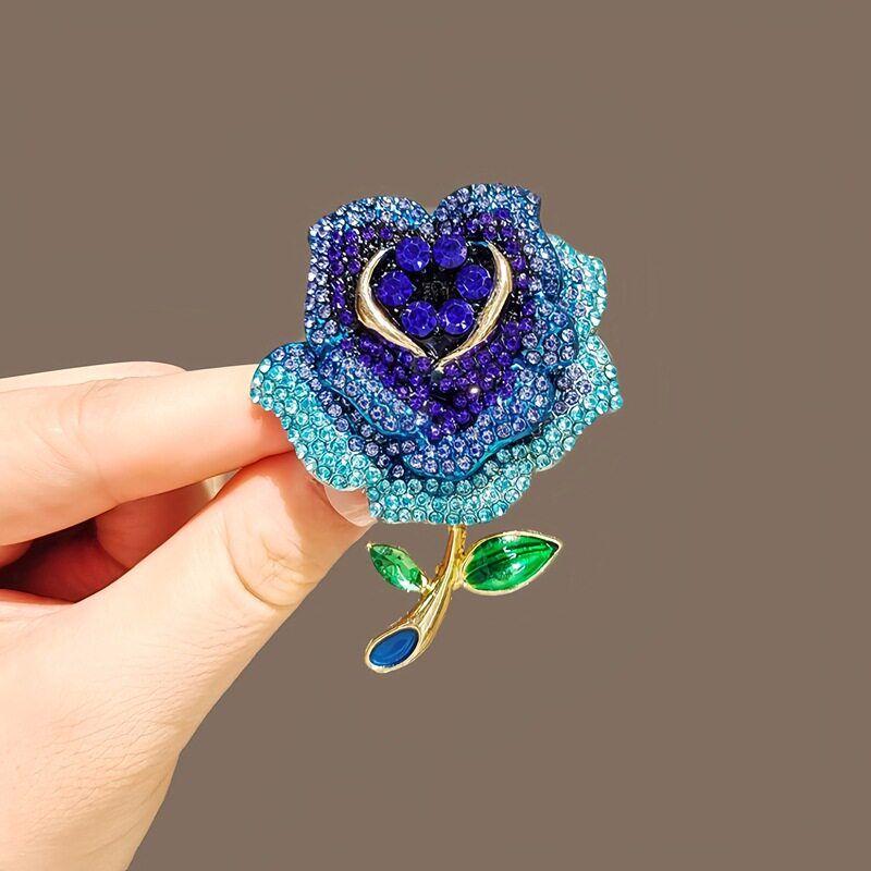 Fancy Design Fashion Fashion Maple Brooch Female Super Flash Rhinestone Leaf Pin Suit Coat Corsage Accessories
