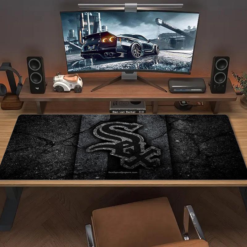 Chicago White Sox Logo Color Mouse Pad Large Gaming Table Cushion Non-slip Laptop Tablet Big Mousepad XXL Mat Mini PC Playmat With Lock edge
