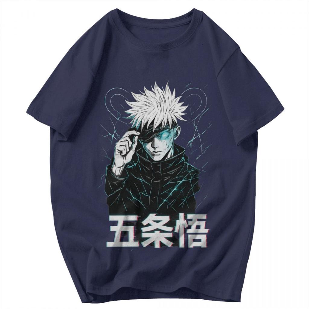 Men T Shirt Anime Jujutsu Kaisen Satoru Gojo Vintage Awesome Summer Y2K Graphic Customized Unisex Clothes T Shirts