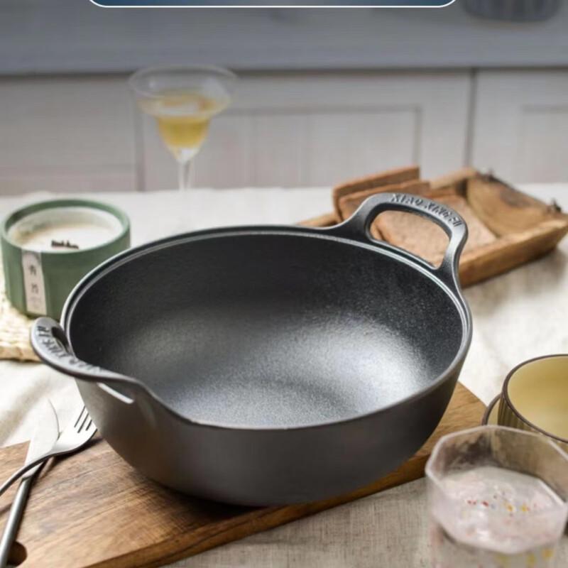 WuTuo Traditional Cast Iron Stir-Fry and Stew Pot