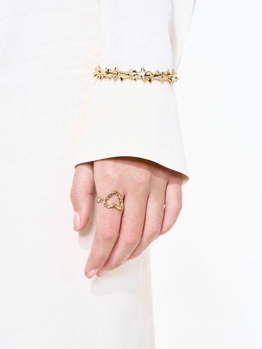 SENTIMENTS NO.611 [GOLD] SPIKY HEART RING