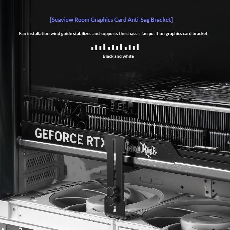 Heavy Duty Adjustable GPU Holder 6-96mm Anti-Sag Graphics Card Bracket for Gaming PC Chassis Fan Installation