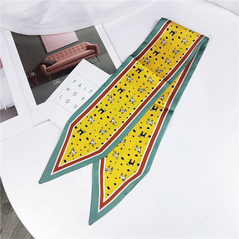 Doppelseitiger Spitzschal für Damen im Frühling und Herbst, dünnes und langes Band, Handgelenk-Taschengurt, vielseitiger dekorativer kleiner Schal