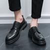 22 autumn and winter casual leather shoes comfortable lace-up British business polish retro