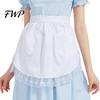 Waterproof Apron with Pockets Half Butterfly Bow & Lace Hem Waist for Kitchen Design Coffee Shop Bistro Adjustable Ties Cafe Server Waitress
