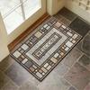 VIKAMA Cobblestone Welcome Doormat Non Slip Washable Vintage Stone Pattern Rug Indoor Outdoor Entrance Mat Farmhouse Home Decor