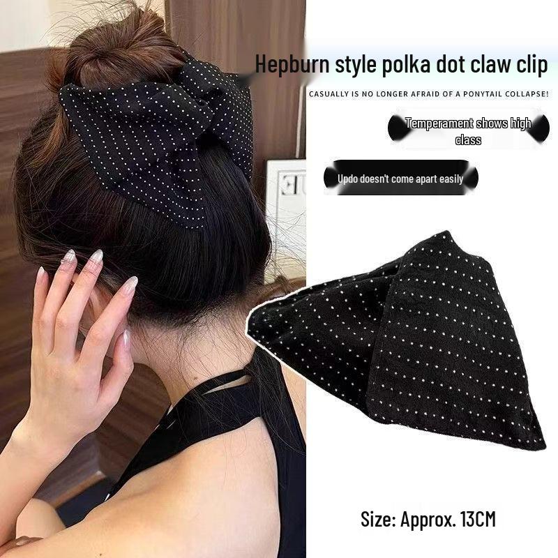 Korean Pearl Polka Dot Triangle Hair Clip: Elegant 2025 Women's Updo Accessory