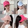 Children's Baseball Caps Can Be Tied Into A Ponytail. Girls' Sun Hats For Shade In Summer. Wide-brimmed Baseball Caps From The Sun.