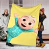Cocomelon Theme Printed Blanket Perfect For Couch Bed Travel Outdoor Use Machine Washable Cozy Durable