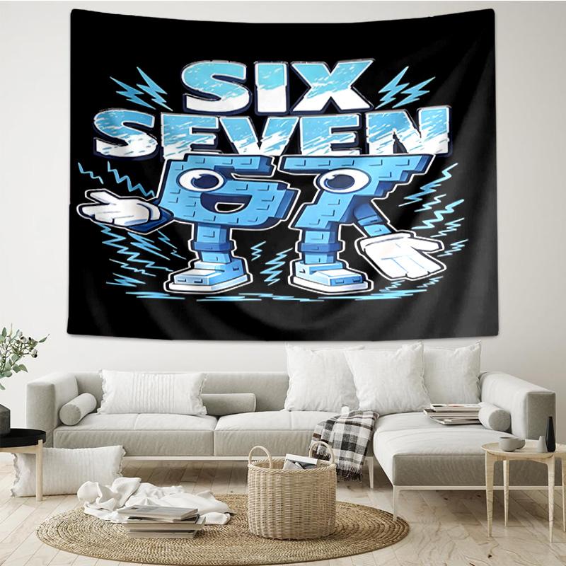 Space Adventure With Six Seven 67 Tapestry Room Decoration Wall Hanging for Living Room Bedroom, Dormitory, Birthday and Christmas Gifts