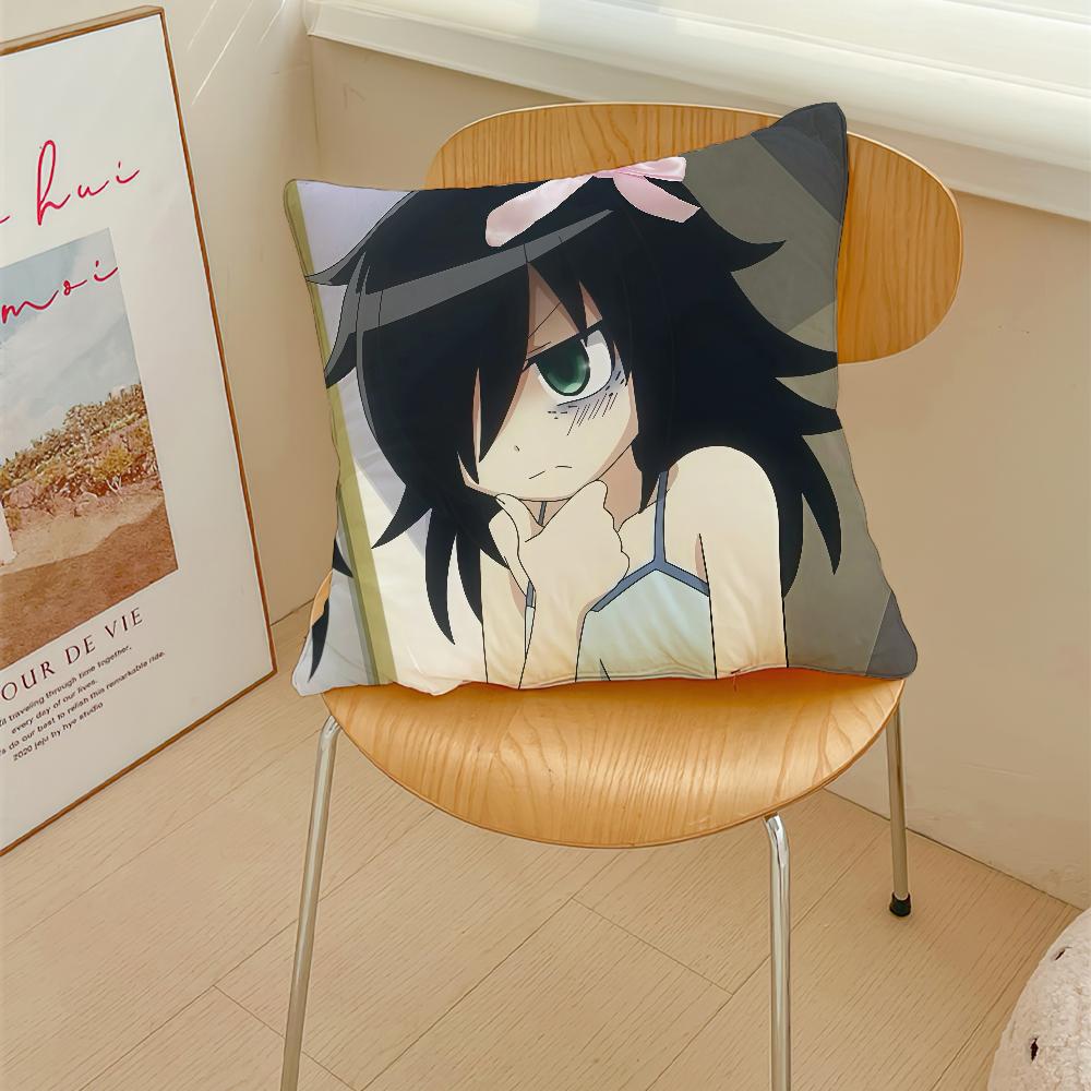 C-character Tomoko Kuroki Game Cushion Cover Pillow Cover Decoration Room Home Sofa Living Office Car Nordic Simplicity