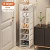 Stackable Multilayer Shoe Rack Narrow Shape Sneakers Shoe Storage Save Space Doorway Corner Shoe Rack Large Capacity Shoe Stand