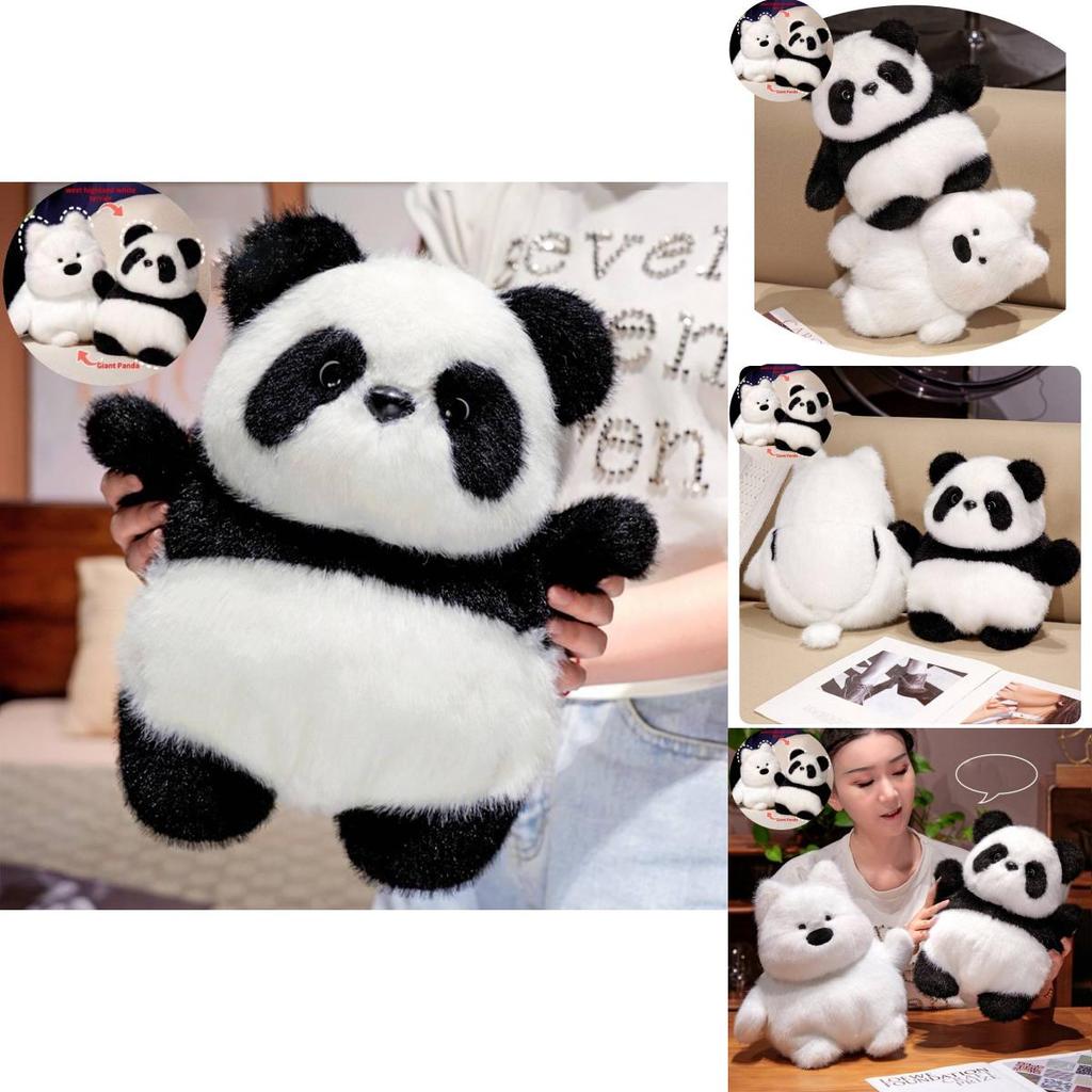 Adorable Reversible West Highland White Terrier Panda Plush Toy For Kids Birthday Gifts