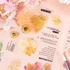Journal GO 20pcs Artistic Creative PET Flower Stickers Collage Material Decorative Aesthetic Stickers for Scrapbooking Gift Card