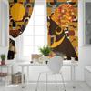 Afrikanischer weiblicher Elefant, Giraffe, Schlafzimmer, Küche, Vorhänge, Wohnzimmer, Dekorationsartikel, Fenstervorhänge für Wohnzimmer