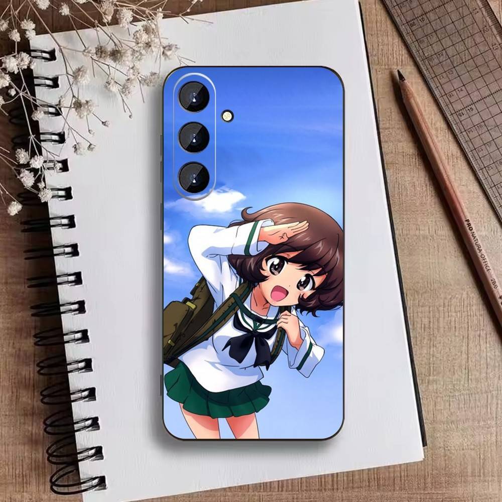 G-GIRLS Und P-PANZER Phone Case For Samsung Galaxy A73,A21s,A22,A31,A52,A53,A71,A41Soft Black Shell