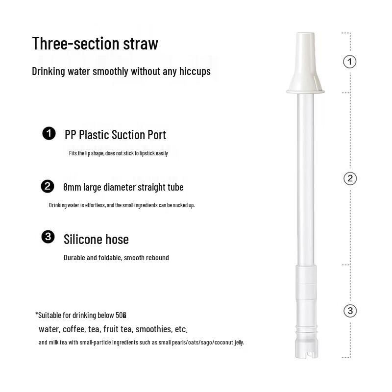 Buydeem Detachable Glass Straw Tumbler