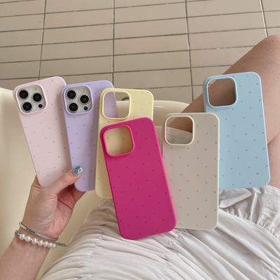 Flüssiges Silikon Einfarbig Liebe Apfel 15 Handyhülle Geeignet für IPhone14promax Sturzsicher 13 Mädchen