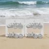 4 Pairs of Ladies' Golden Ocean Style Earrings Set, Shell Starfish Conch Vacation Earrings