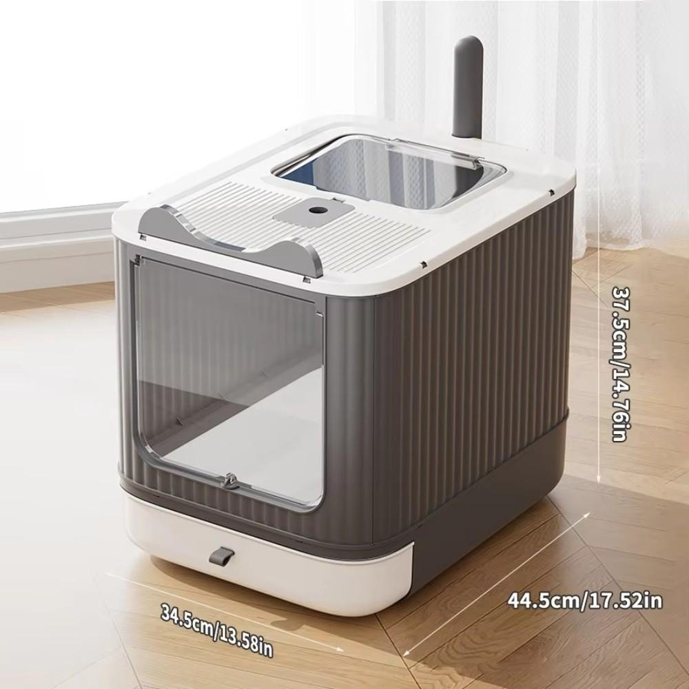 Anti Splash Enclosed Cat Litter Box Fully Enclosed Drawer Hooded Toilet Odor Sealing Deodorizing Cat Toilet Tray Apartment
