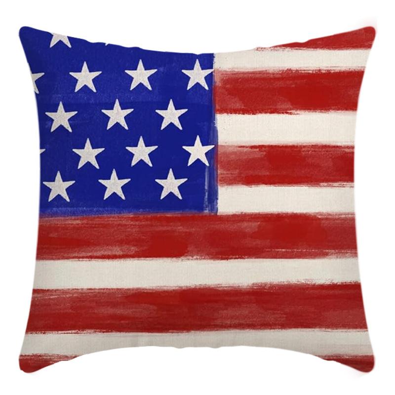 New Independence Day Cushion Pillow Cover Nordic Linen Pillow Cover