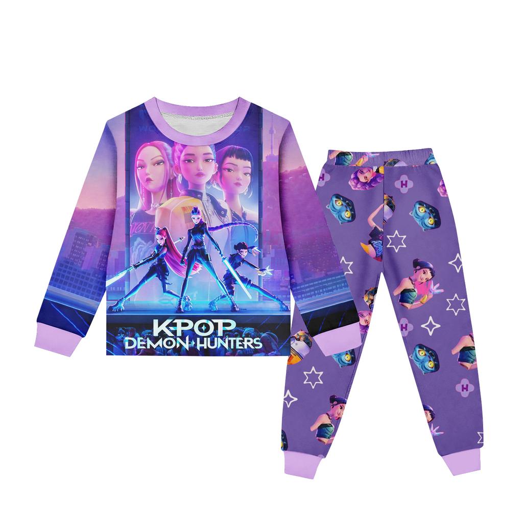 Children's Round Neck Long Sleeve Cartoon Suit