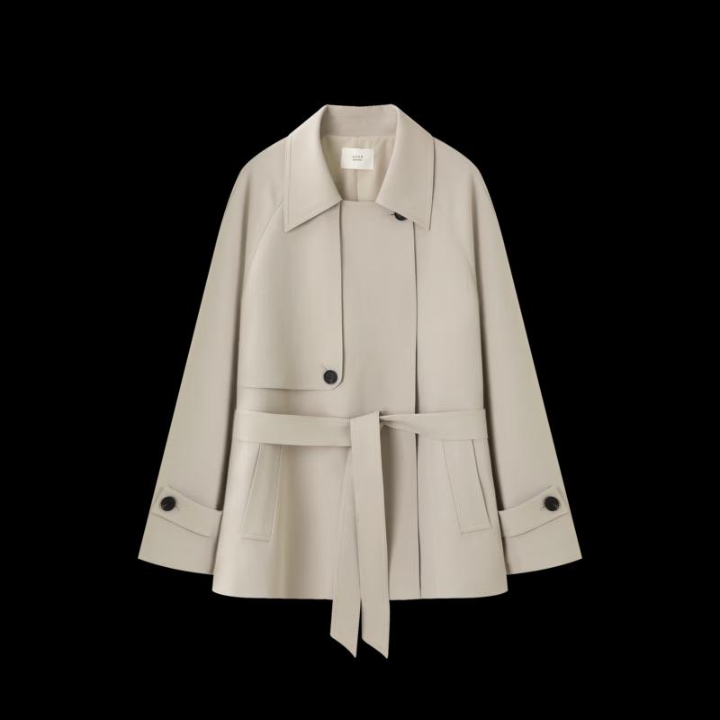 Mohan Yimei Women's Petite Short Trench Coat