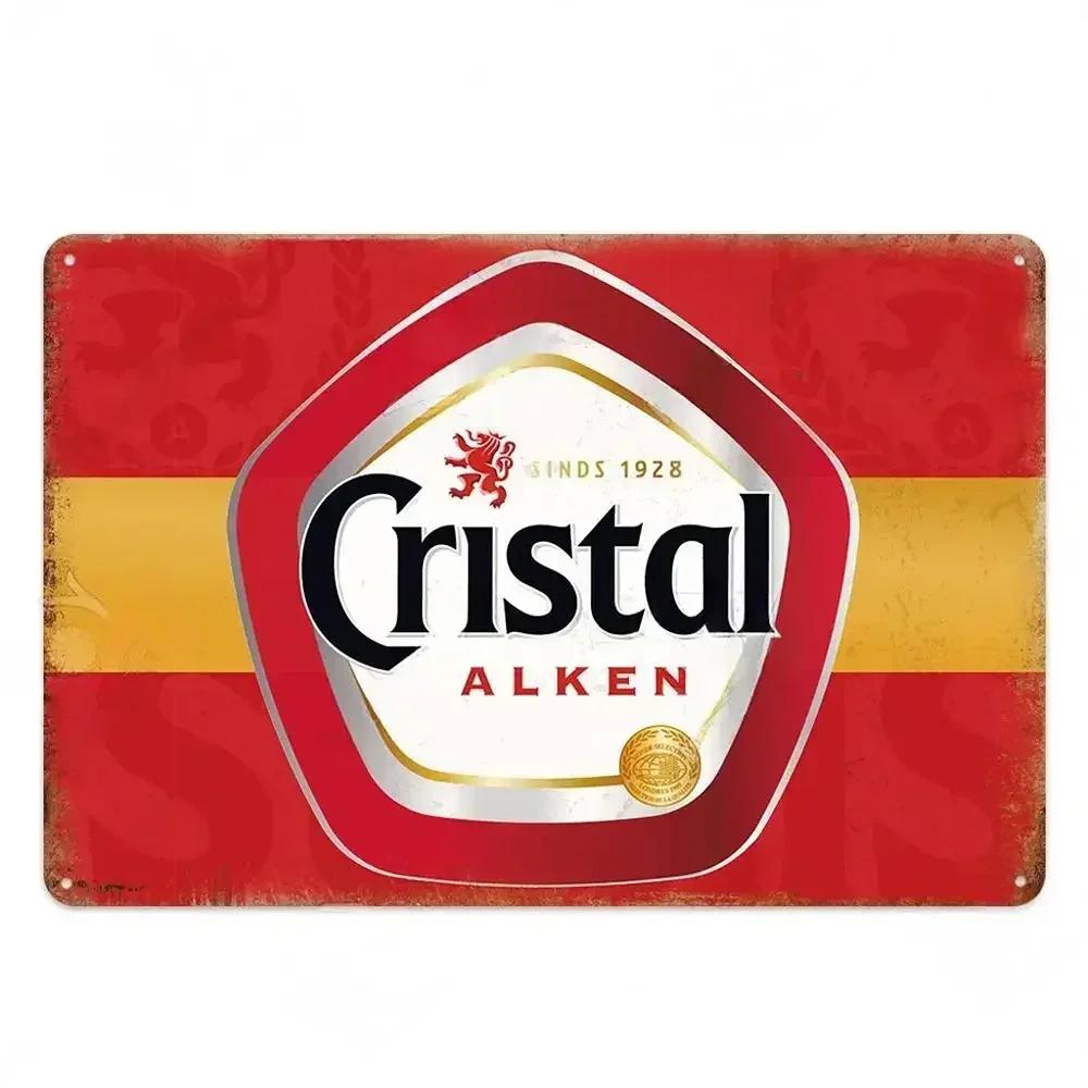 Beer Brand Tin Painting Plaque | Vintage Metal Sign for Bar, Club & Home Decor