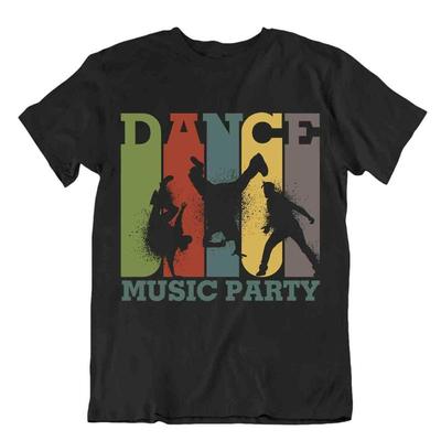 Dance Music Party T Shirt Vintage Design Shirt Funny Cool Tee