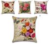 Premium Quality Tropical Feuilles Cushion Cover With Vintage Floral Design For Sofa