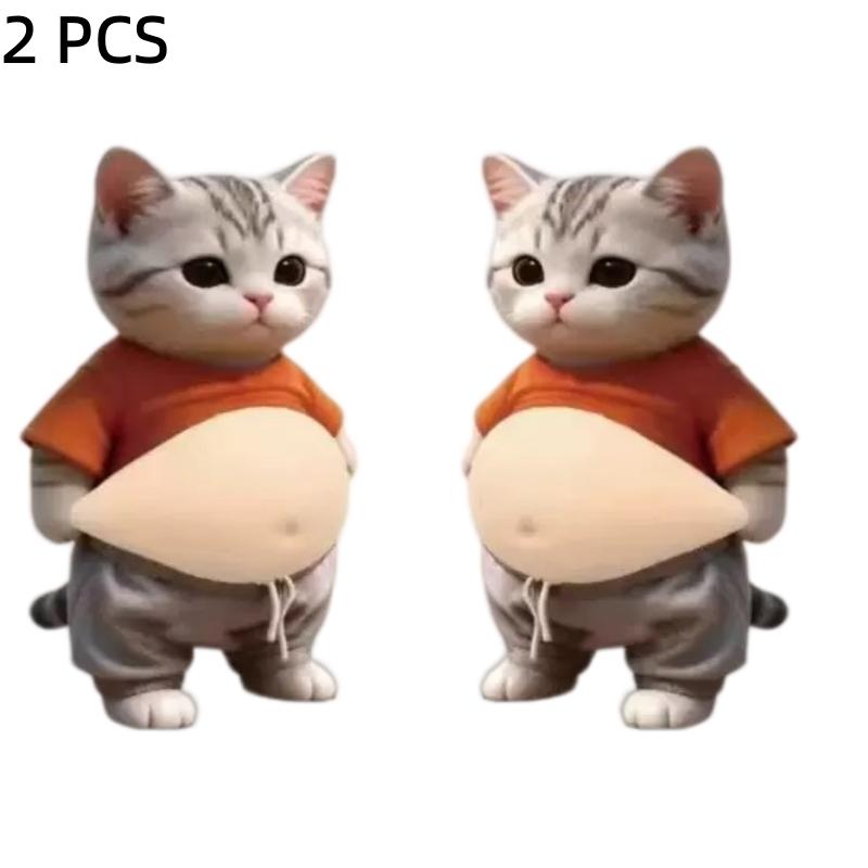3D Fat Chai Dog Anti Collision Stickers DIY Cute Kitten Soft Silicone Self-Adhesive Stickers Children's Toy Birthday Gift