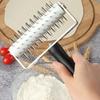 Needle Puncher Roller Stainless Steel Wheel Pizza Bread Pie Pastry Dough Roller Plastic Handle Stabbing Holes Pizza Roller Pin Baking Tools Needle