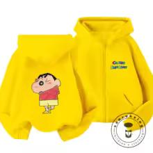 Popular Zipper Hoodie Kawaii Cartoon Print Autumn Trendy Children Wear Crayon Shin Chan 3 14 Years
