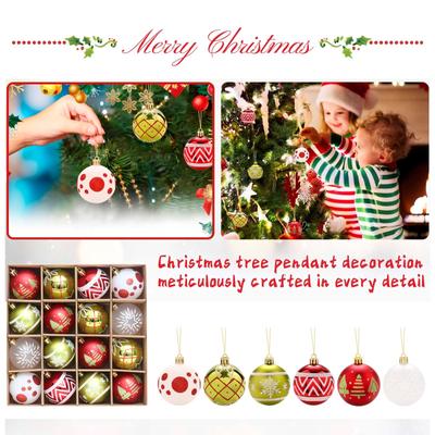 Christmas Transparent Painted Christmas Ball Set Gift Box