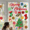 3 Sheets Christmas Removable Wall Decals - Tree Ball Fireplace Stickers, Self-Adhesive Waterproof Merry Xmas Home Holiday Decor