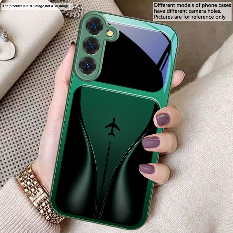 Aircraft in gradual flight For Samsung S26 S22 S8 9 10 S20 Ultra S21 Pro S22 Plus S23 FE S24Ultra S25 Edge S24+ Glass Phone Case