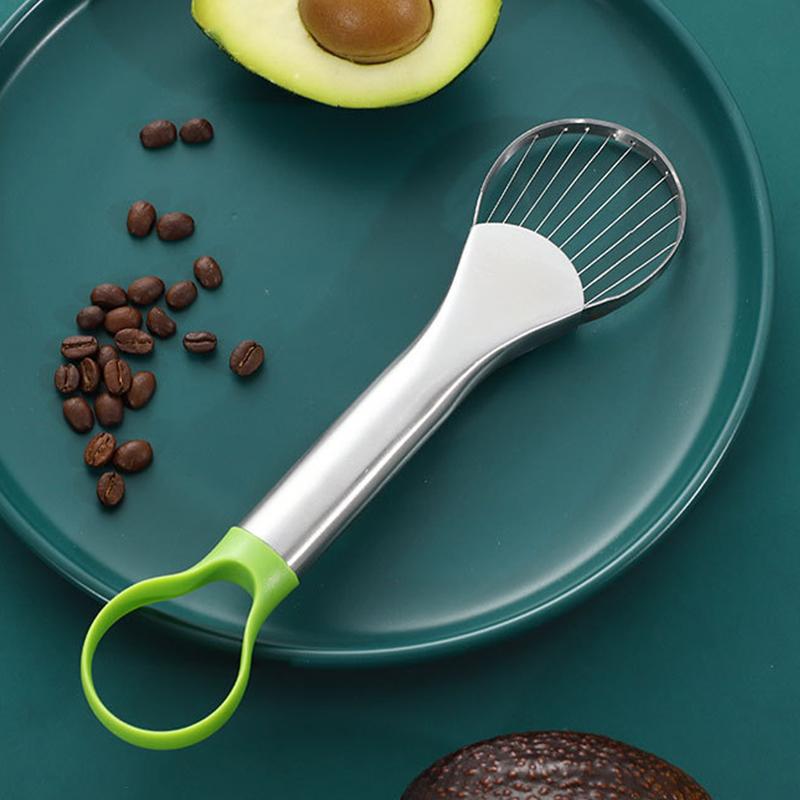 Stainless Steel Avocado Knife Gadget - Kitchen Fruit Cutter for Dragon Fruit Slices All-in-One Kitchen And Home Cutting Tool