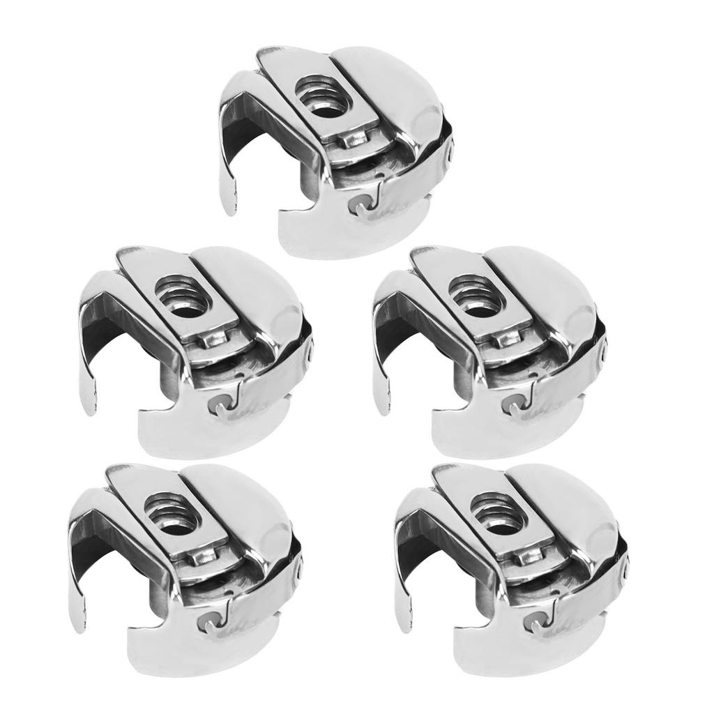 5 Pcs Bobbin Case Stainless Steel Easy Installation Exquisite Workmanship Sewing Machine Bobbin Case