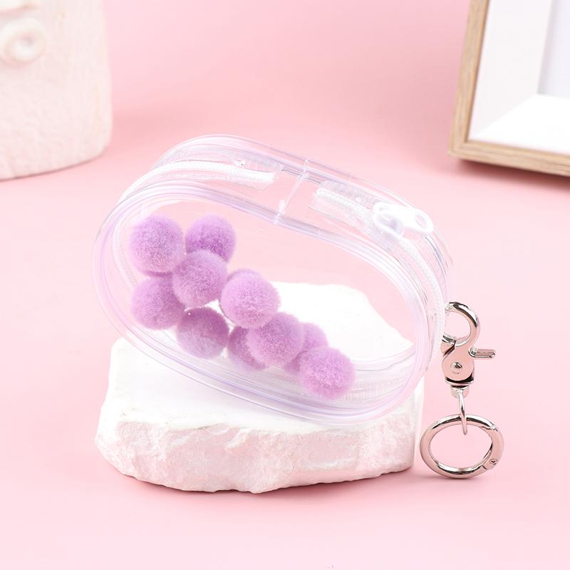 

1 шт., органайзер для ювелирных изделий, прозрачная коробка для хранения, загадочная коробка, пластиковая коробка, милая кукла, сумка с брелком, пылезащитный чехол прозрачный