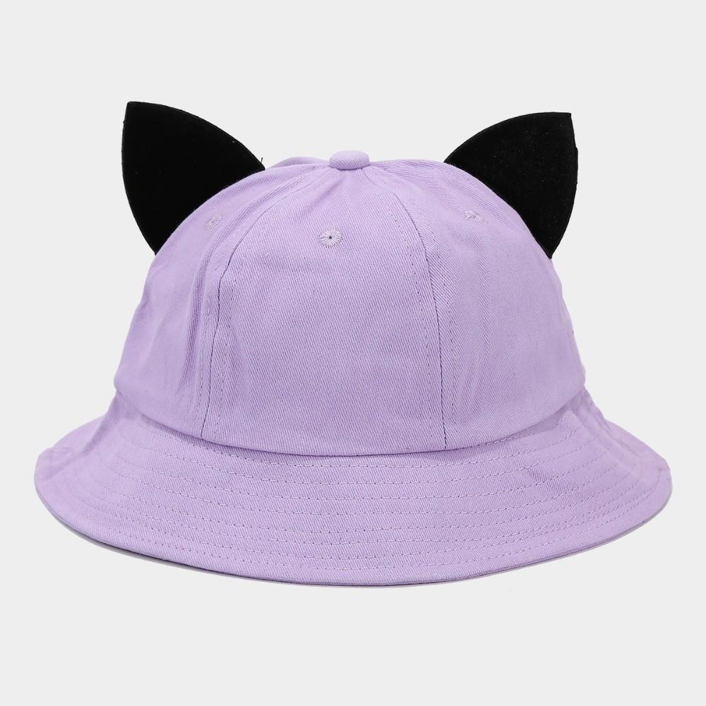 

Cute Ear Fisherman Hat Sun protection Basin Hat Fashion Sun Hat Women фиолетовый