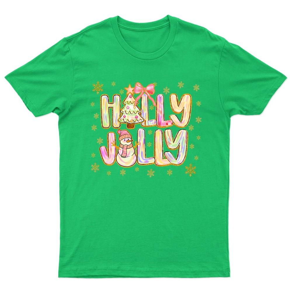 Holly Jolly Christmas SnowUnisex TShirt Unisex Gift Retro Funny Unisexs Vintage S