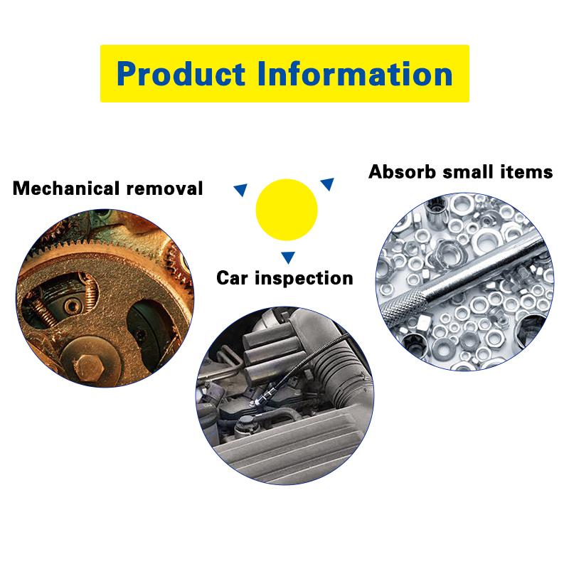 2-pound Silver Portable Pen Clip Retractable Picking Up Tools Magnetic Suction Iron Rod Picking Up Auto Repair Tool Accessories