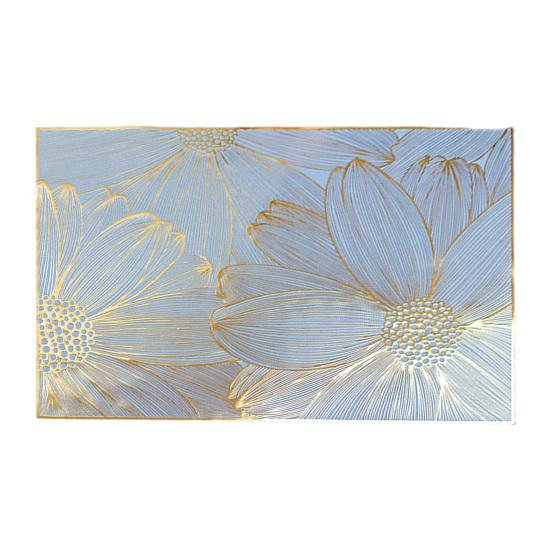 PVC Placemats Insulated Table Protectors Blooming Flowers Anti-slip Bowl Pad Stain Proof Drink Coaster Elegant Home Decor