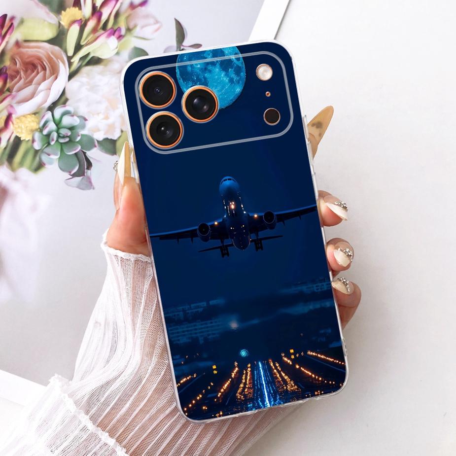 For Apple iPhone 17 Pro Max Case Luxury Flowers New Painted Cover Clear Silicone Case For iPhone 17 Air iPhone17 Pro Soft Fundas