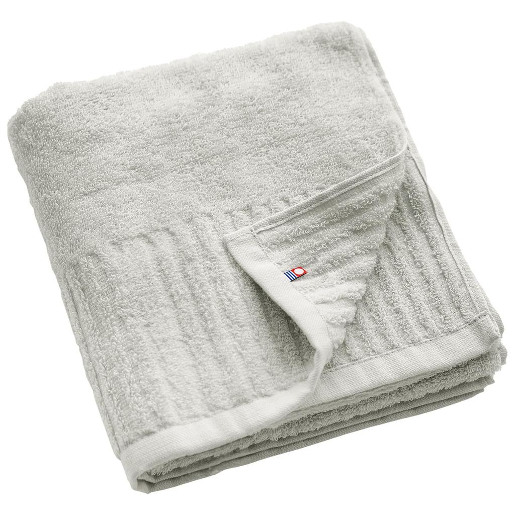 Large Imabari Bath 1 Made In Long Highly Light Gray B-PLAID Towel, Towel, Japan, Ribbed, Pile, Soft, Thin, Quick-Drying, Absorbent, 100% Cotton,