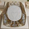 3pcs Gold Swan Couple Fitted Sheet 3D Printed Elegant Style For Couples Flat Sheet With 2 Pillowcases Bedroom Decoration