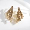Earrings Jewelry Exaggerated Full Rhinestone Tassel For Women Summer