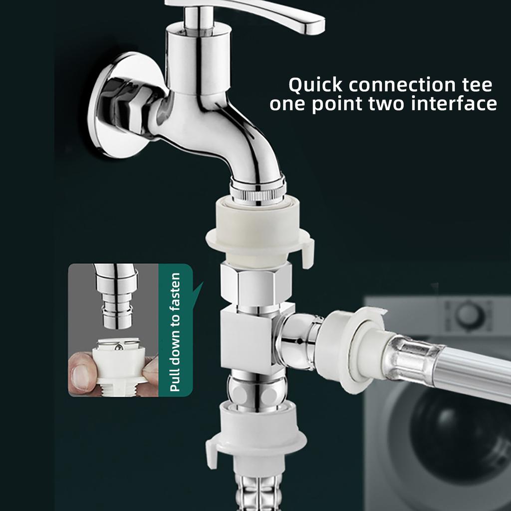 Three Way Water Diverter Valve One Inlet Two Outlet Connector Pipe Fittings 3 Way Water Separator Valve Simple Installs