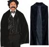 Czarna Peleryna Wampir Nietoperz Dżentelmen Retro Halloween Karnawał 100Cm