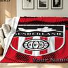 1PC Sunderland A.F Custom Name Patterned Flannel Blanket Suitable For All Seasons for Home Decor Warmth and Comfort Gifts Holiday Present